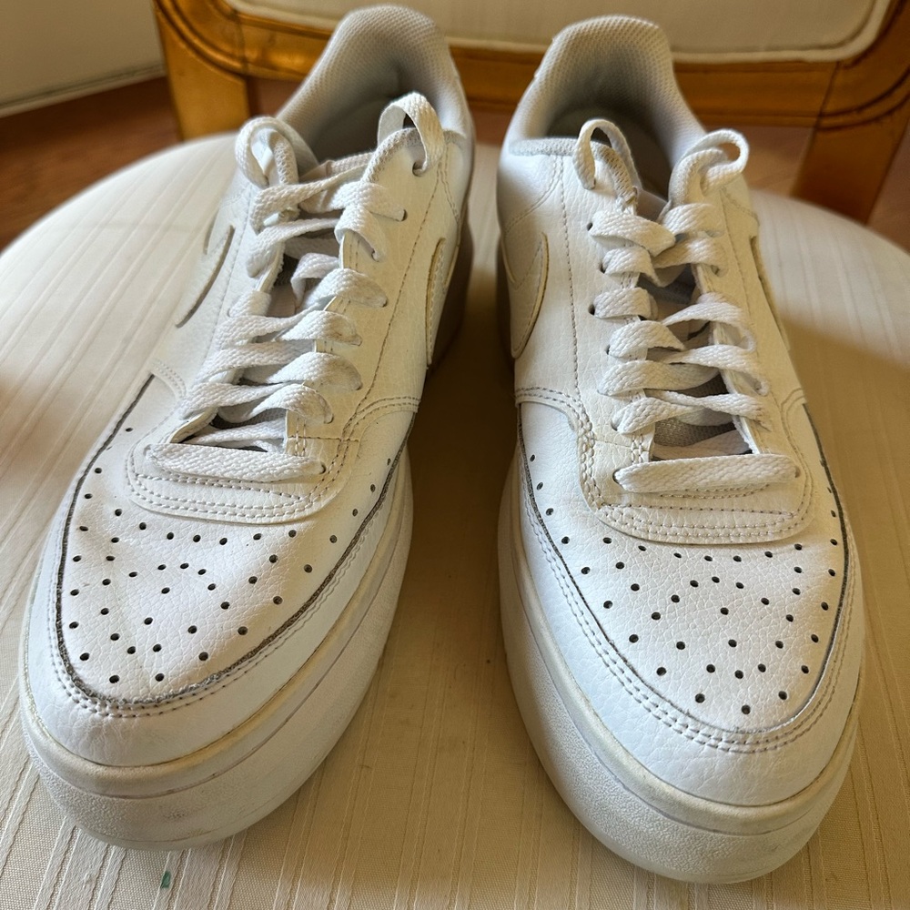 Nike Air Force 1 Sage Low White Platform Sneakers Women’s 11 - Picture 2 of 7